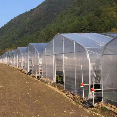 200 Mikro PET Film-Tunnel-einzelnes Spannen-Plastikgewächshaus für Landwirtschafts-Betriebsdas wachsen
