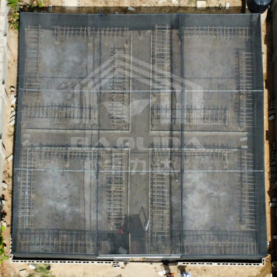 Gewächshaus aus Polyethylenfolie aus Stahl mit Schattennetz und Insektennetz