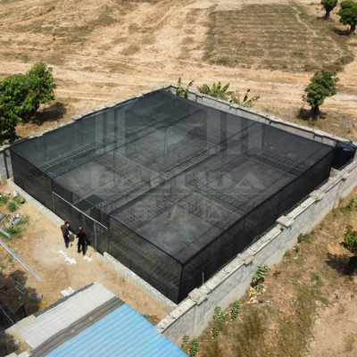 Gewächshaus aus Polyethylenfolie aus Stahl mit Schattennetz und Insektennetz