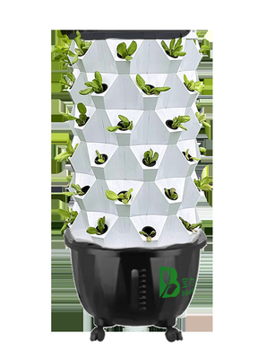 Growart Tower Hydroponisches Anbausystem Automatische sichtbare Wasserleitung Platzersparnis ABS