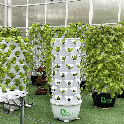 Growart Tower Hydroponisches Anbausystem Automatische sichtbare Wasserleitung Platzersparnis ABS